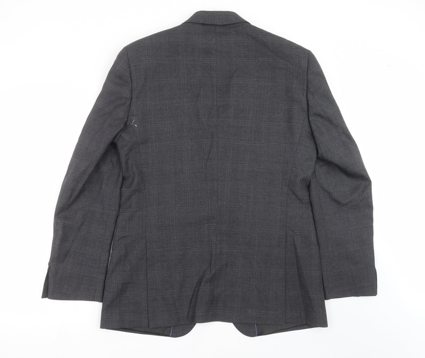 Blazer Mens Grey Check  Jacket Suit Jacket Size 40