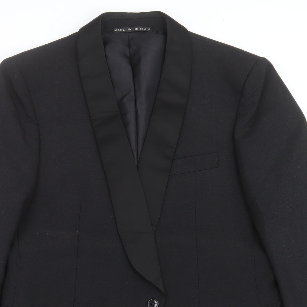 Grendale Mens Black   Jacket Suit Jacket Size 40