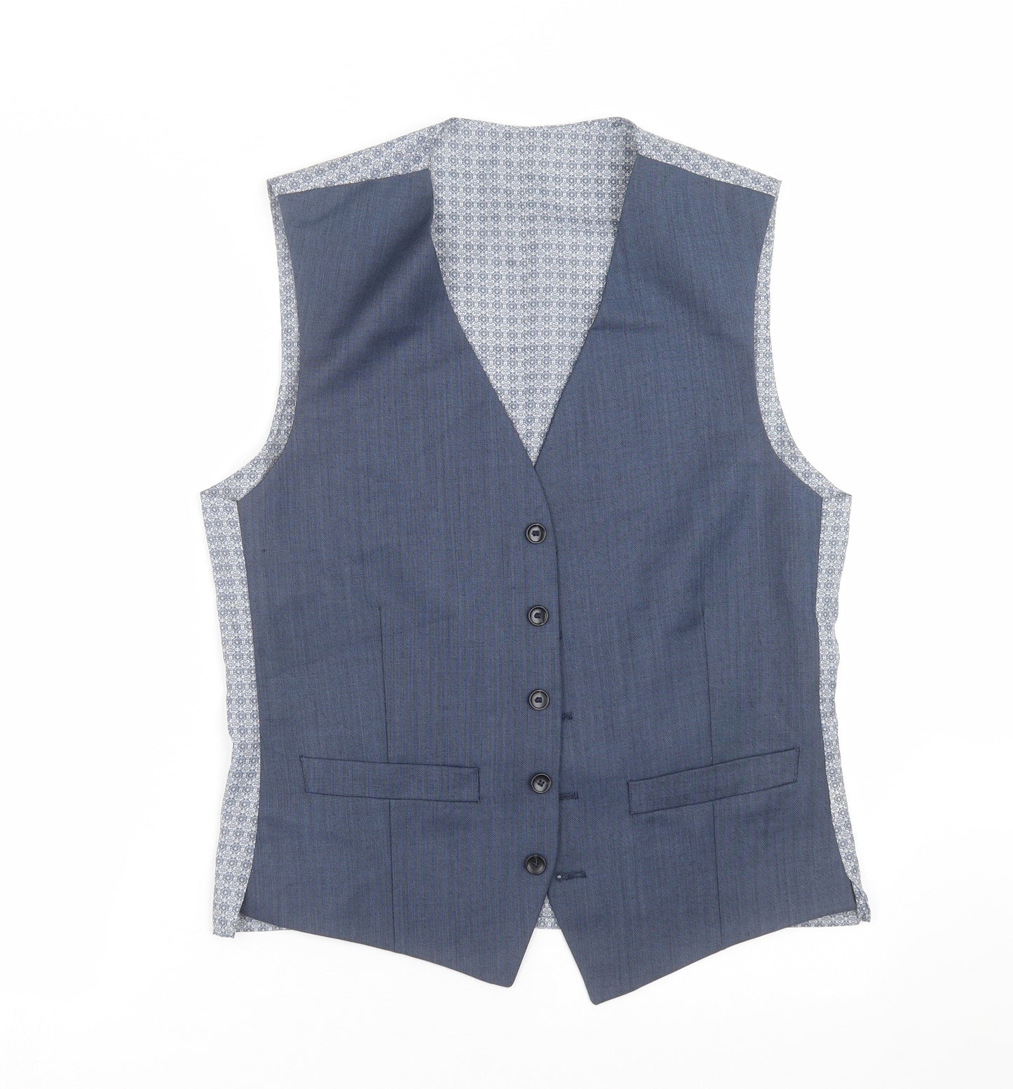 Ben Sherman Mens Blue   Jacket Suit Waistcoat Size 38