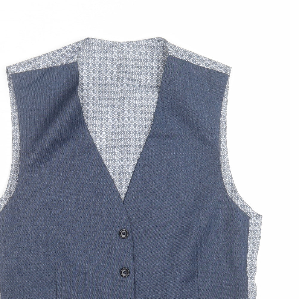 Ben Sherman Mens Blue   Jacket Suit Waistcoat Size 38
