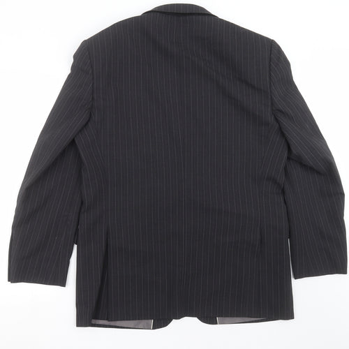Marks and Spencer Mens Grey Striped  Jacket Suit Jacket Size 42