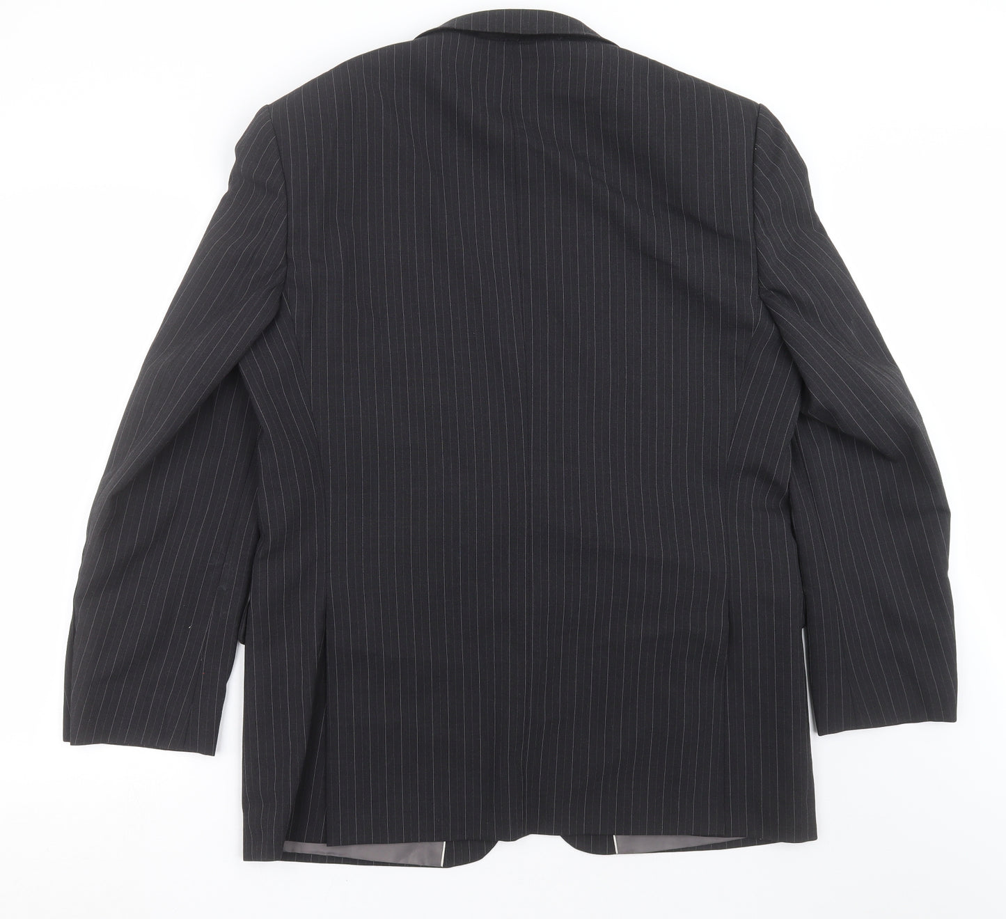 Marks and Spencer Mens Grey Striped  Jacket Suit Jacket Size 42