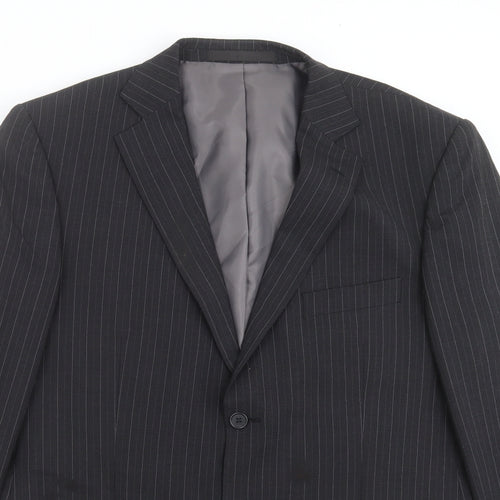Marks and Spencer Mens Grey Striped  Jacket Suit Jacket Size 42