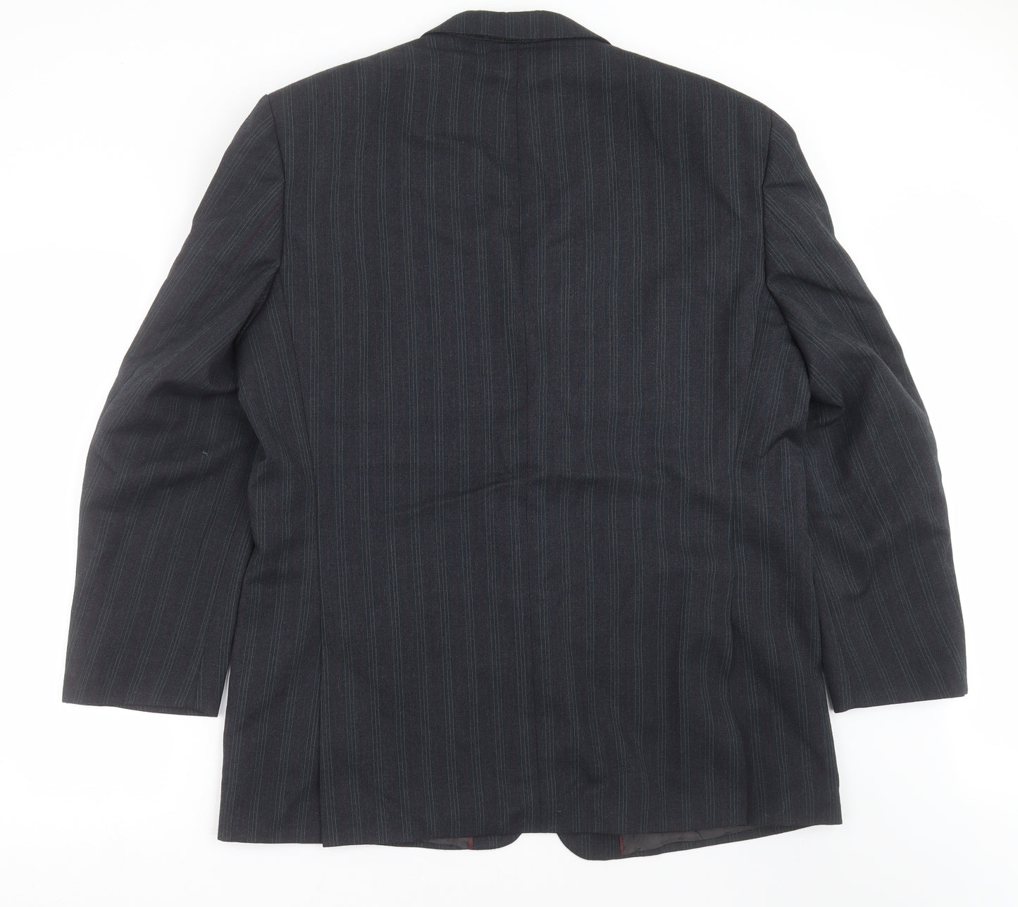 Daniel Drescott Mens Grey Striped  Jacket Suit Jacket Size 46