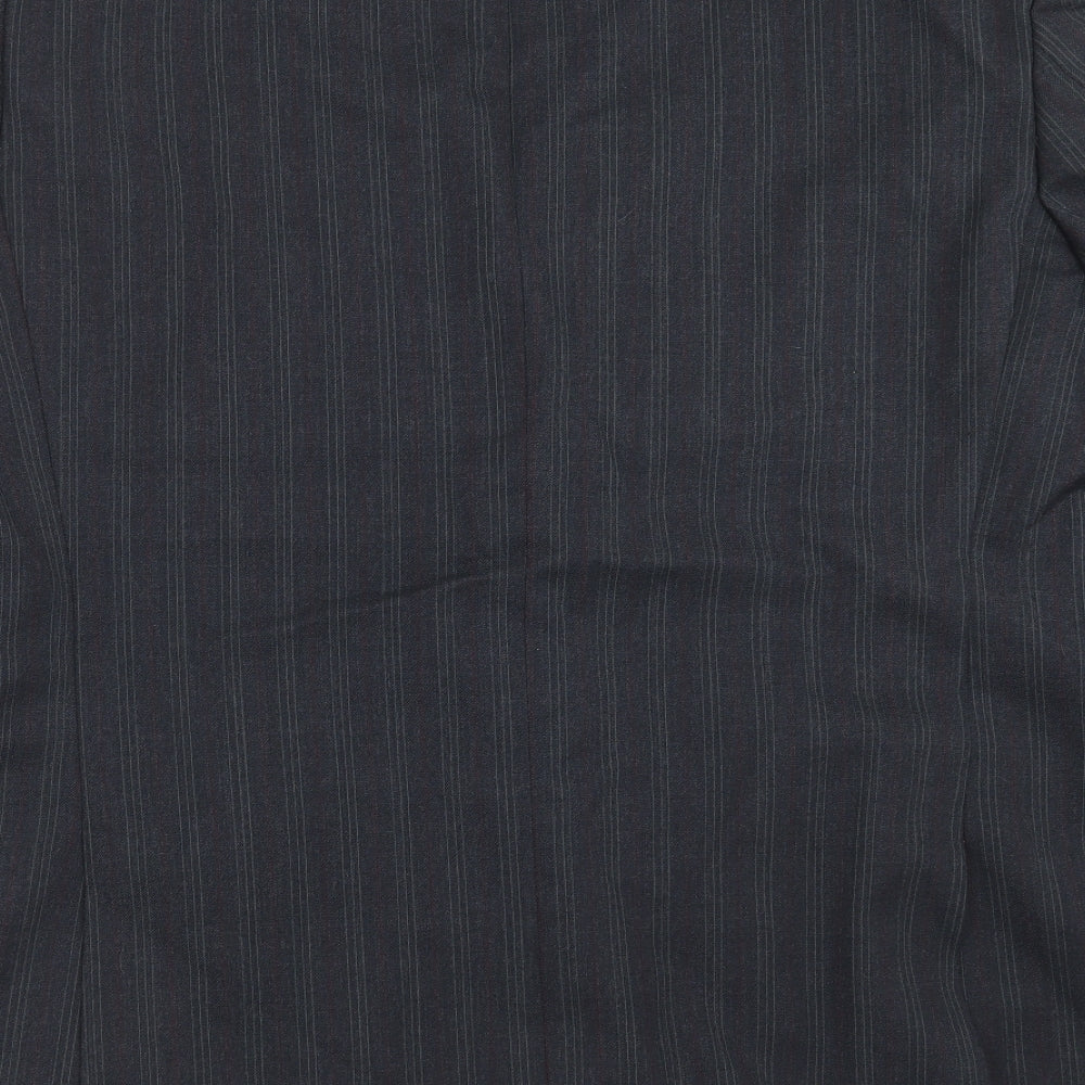 Daniel Drescott Mens Grey Striped  Jacket Suit Jacket Size 46