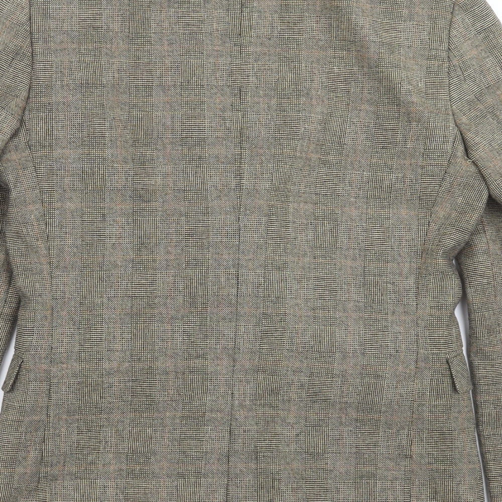 Butler & Webb Mens Green Check  Jacket Suit Jacket Size 36