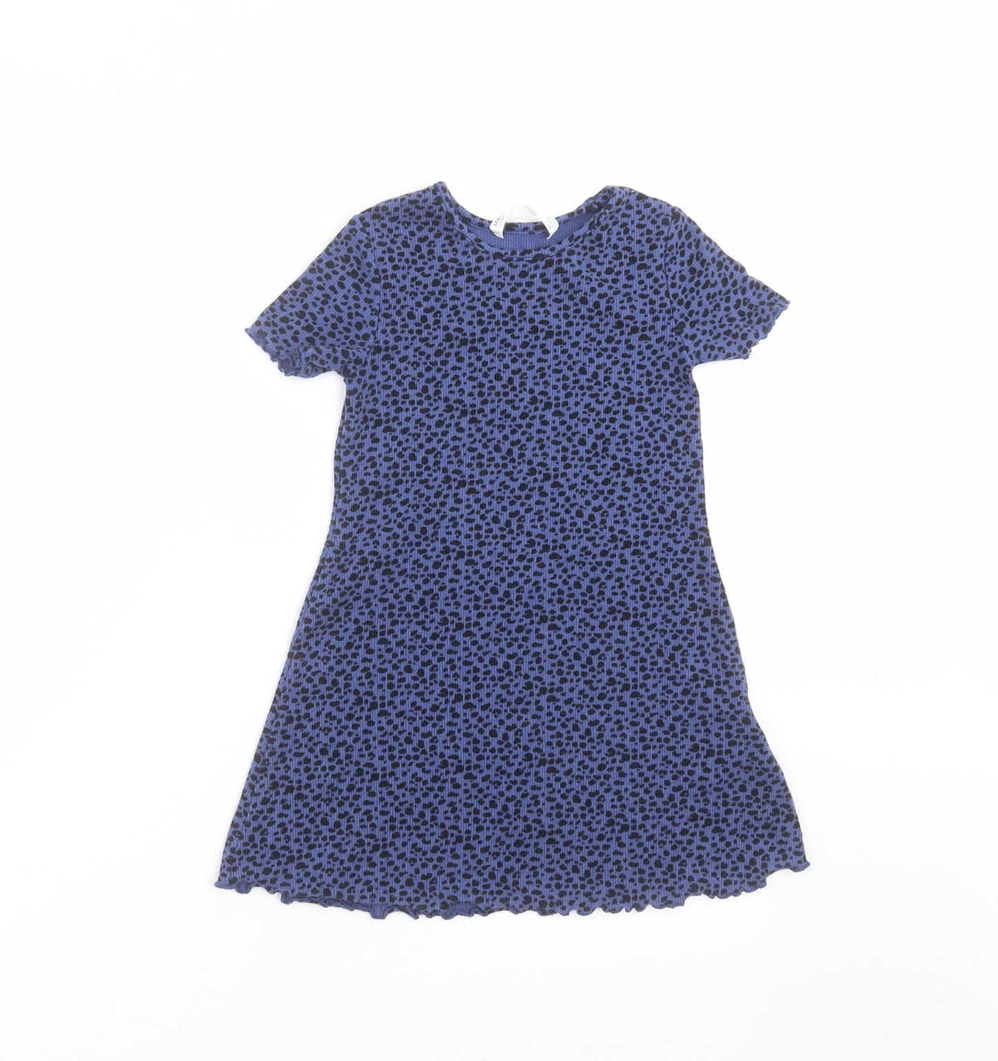 Marks and Spencer Girls Blue Animal Print  T-Shirt Dress  Size 4-5 Years