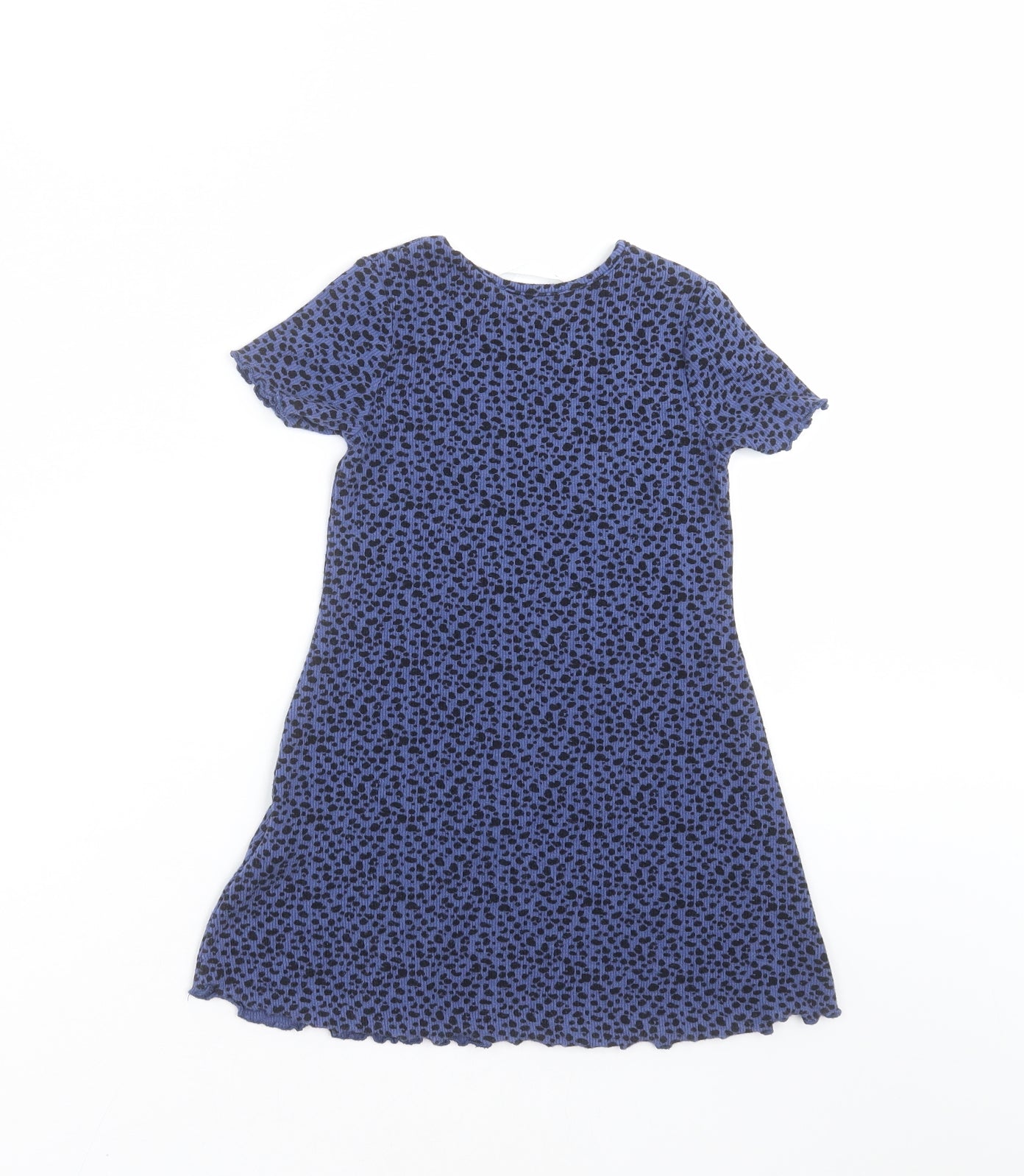 Marks and Spencer Girls Blue Animal Print  T-Shirt Dress  Size 4-5 Years