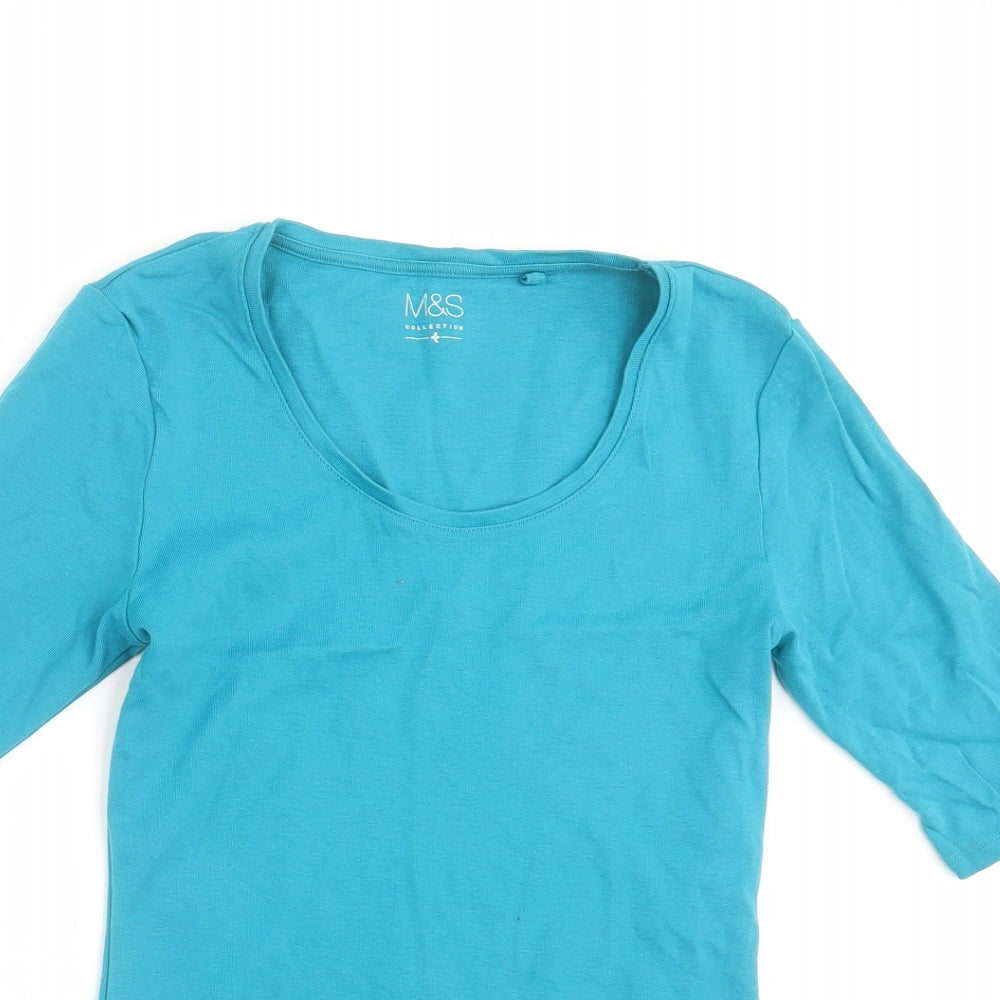 Marks and Spencer Womens Blue   Basic T-Shirt Size 8