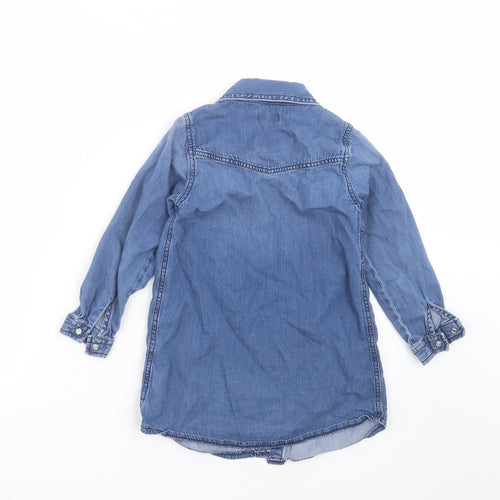 NEXT Girls Blue  Denim Shirt Dress  Size 4-5 Years