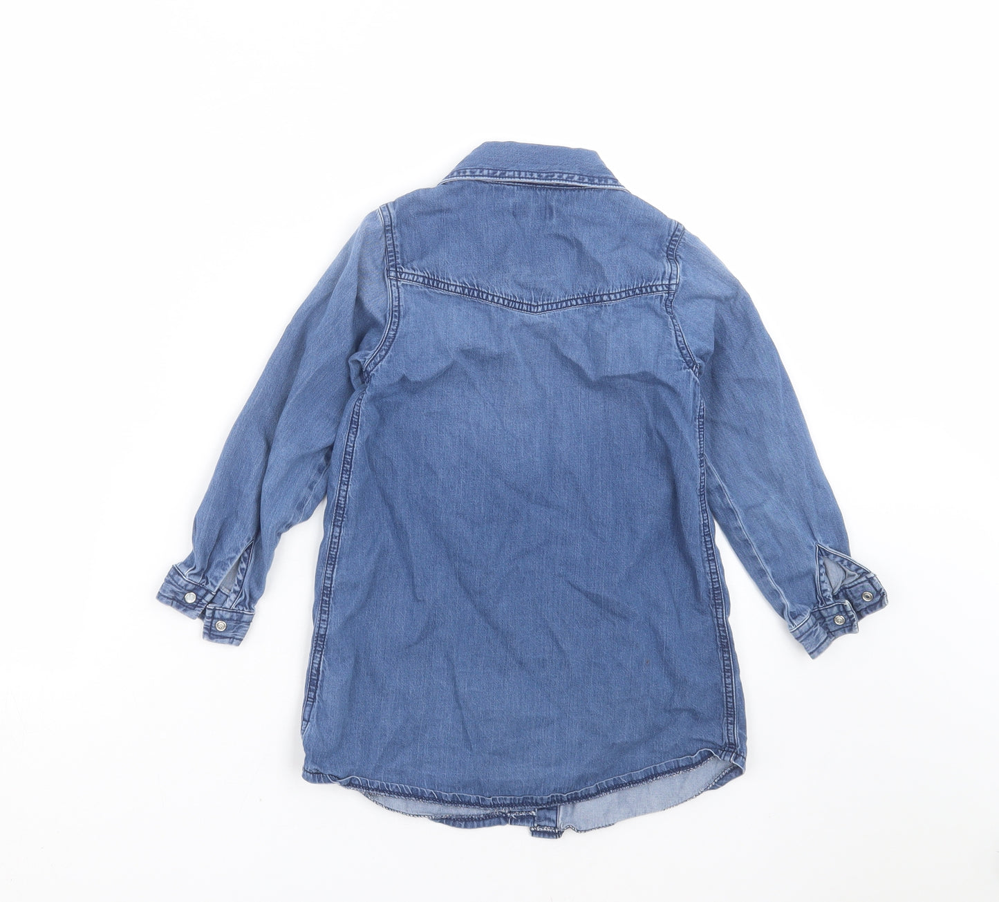 NEXT Girls Blue  Denim Shirt Dress  Size 4-5 Years