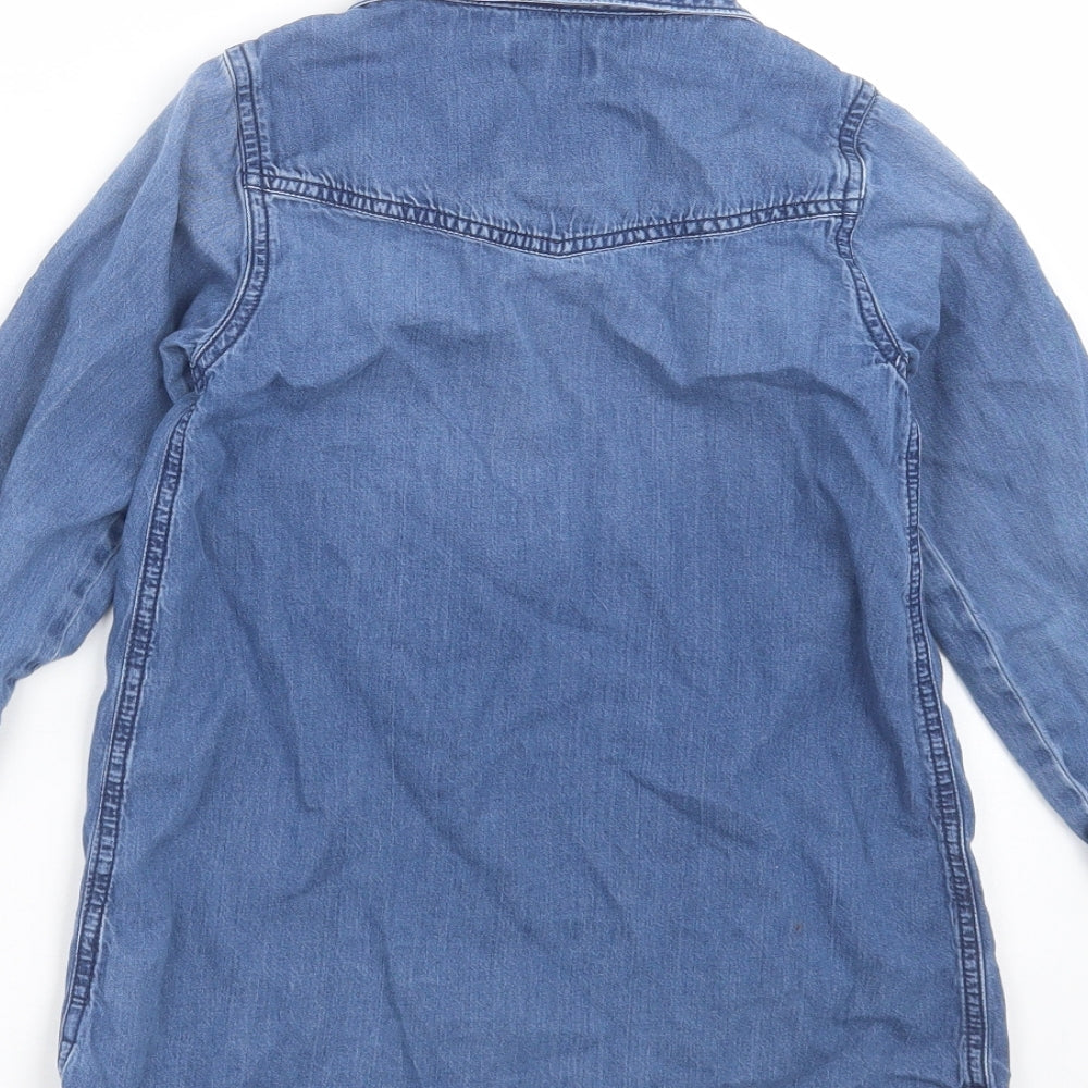 NEXT Girls Blue  Denim Shirt Dress  Size 4-5 Years