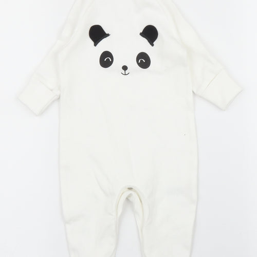 Matalan Baby White   Babygrow One-Piece Size 0-3 Months