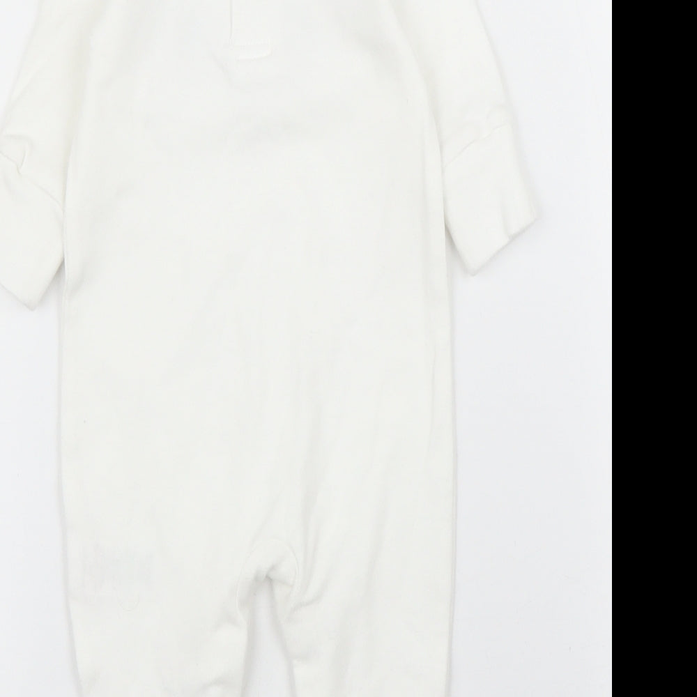 Matalan Baby White   Babygrow One-Piece Size 0-3 Months