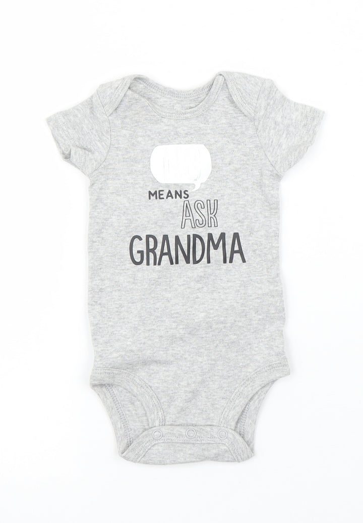 Carters Baby Grey Babygrow One-Piece Size 0-3 Months