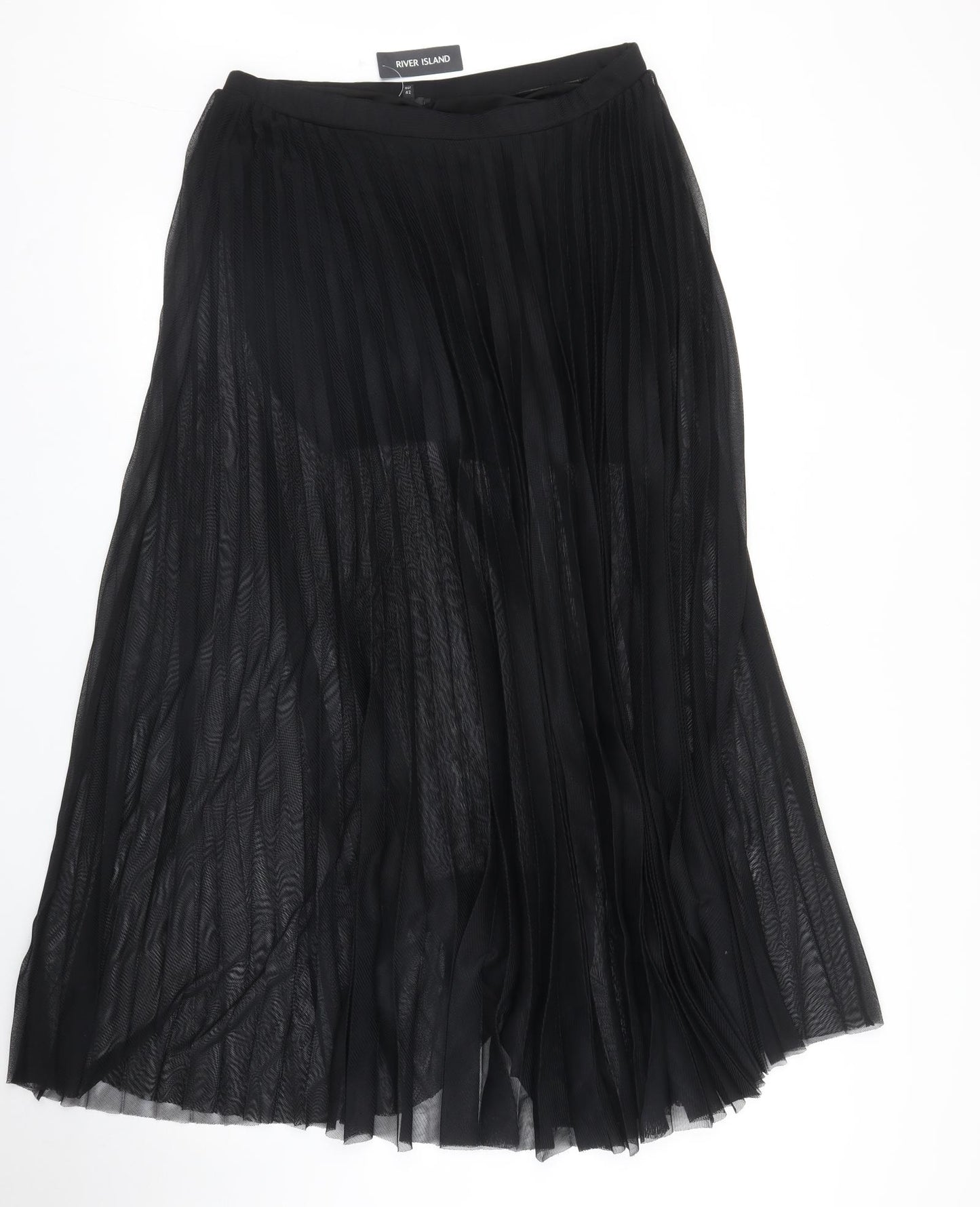 River Island Womens Black   Pleated Skirt Size 16