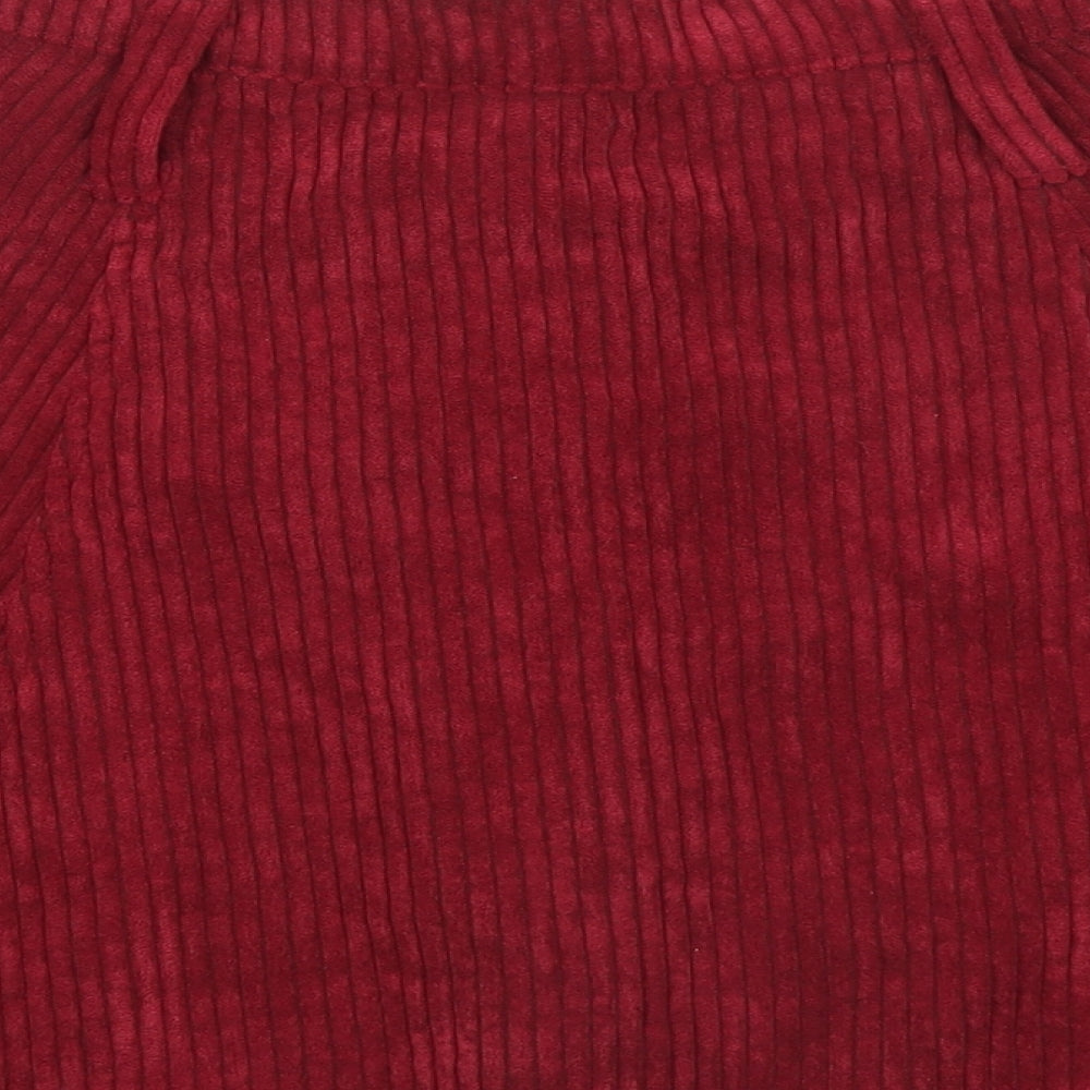 Bershka Womens Purple  Corduroy A-Line Skirt Size L