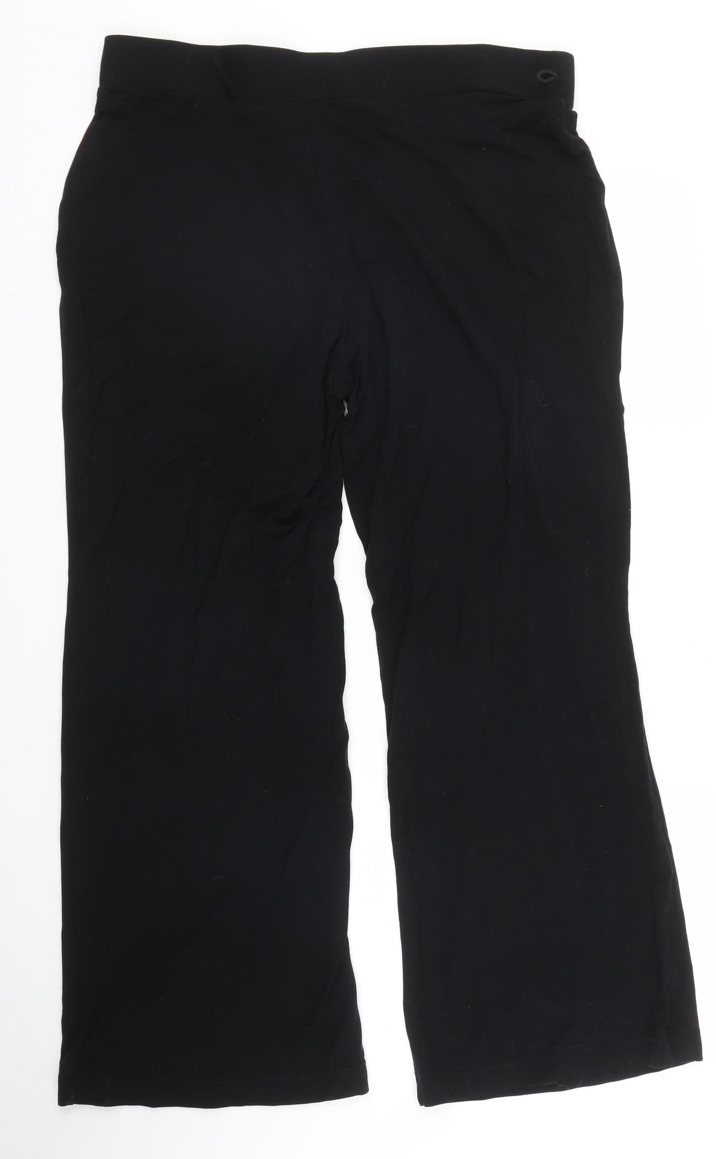 M&S Womens Black   Trousers  Size 18 L26 in