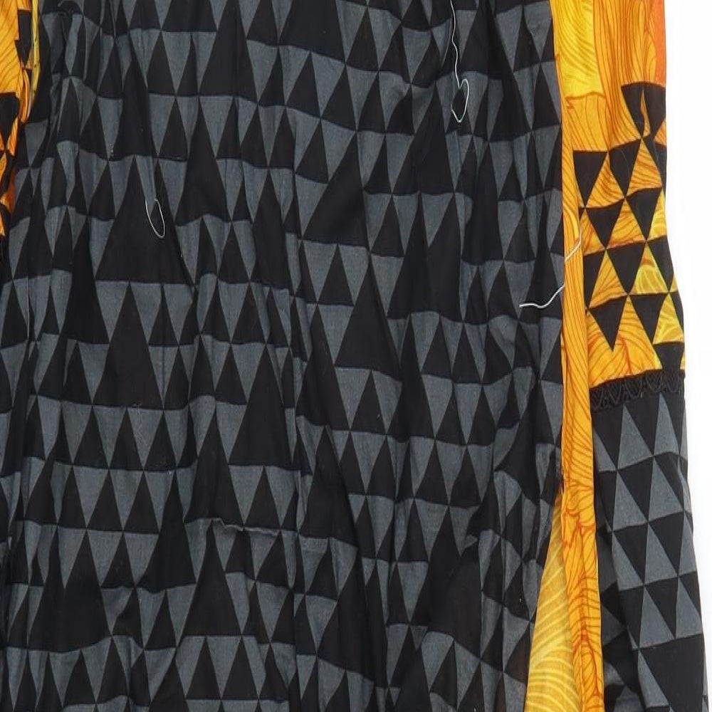 J. Pret Womens Black Floral  Kaftan  Size 10