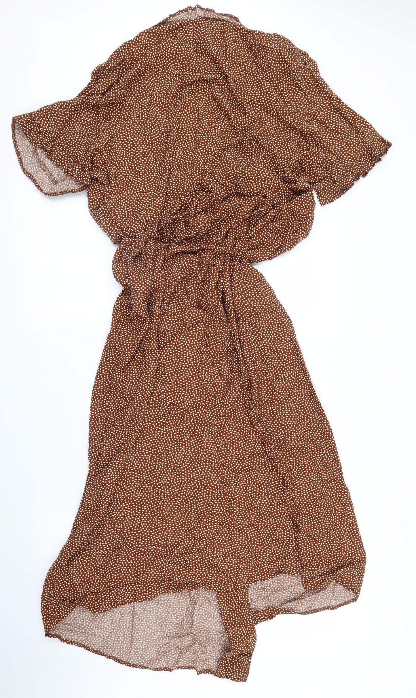 Primark Womens Brown Polka Dot  Wrap Dress  Size 20