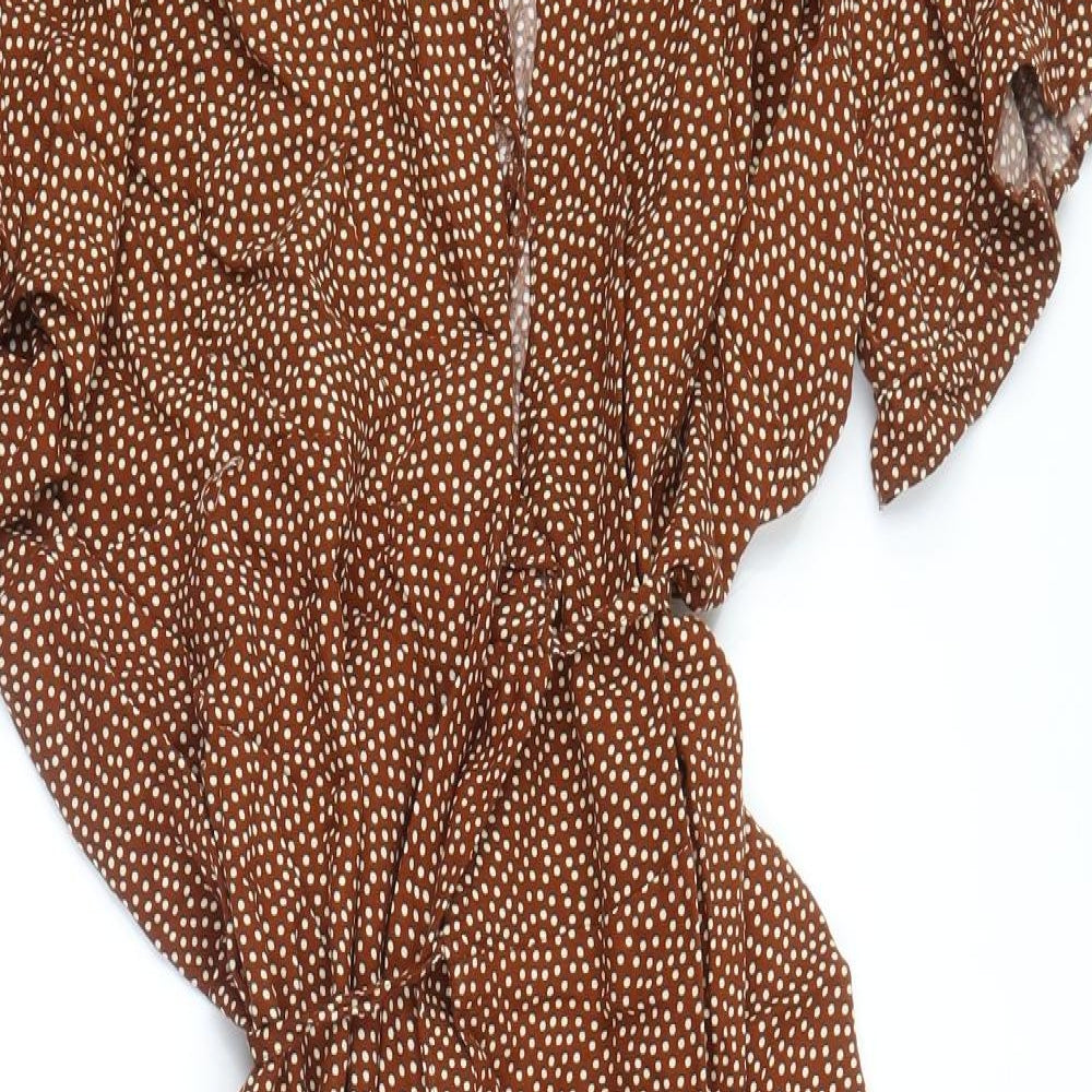 Primark Womens Brown Polka Dot  Wrap Dress  Size 20