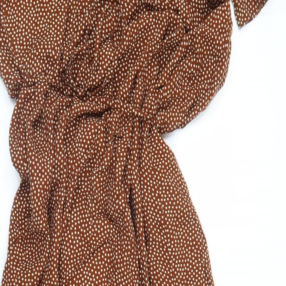 Primark Womens Brown Polka Dot  Wrap Dress  Size 20