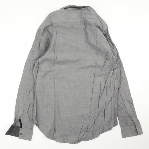 Zara Mens Grey    Button-Up Size L