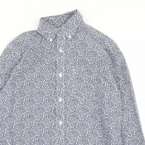 Gap Mens Blue Floral   Button-Up Size S