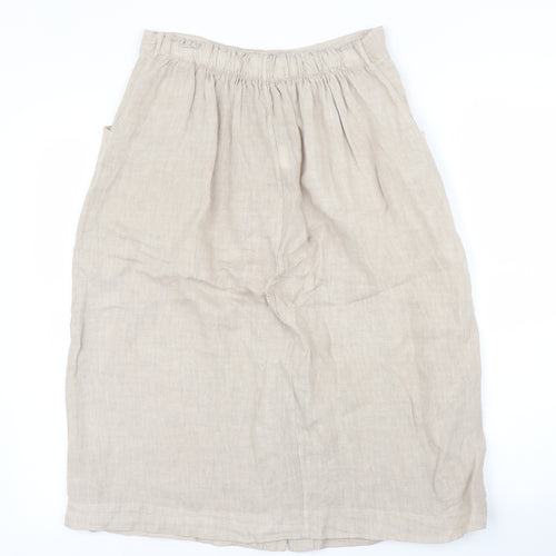 Woolovers Womens Beige   A-Line Skirt Size 10
