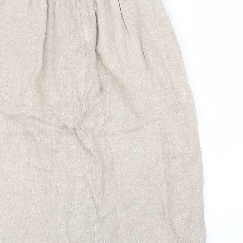 Woolovers Womens Beige   A-Line Skirt Size 10