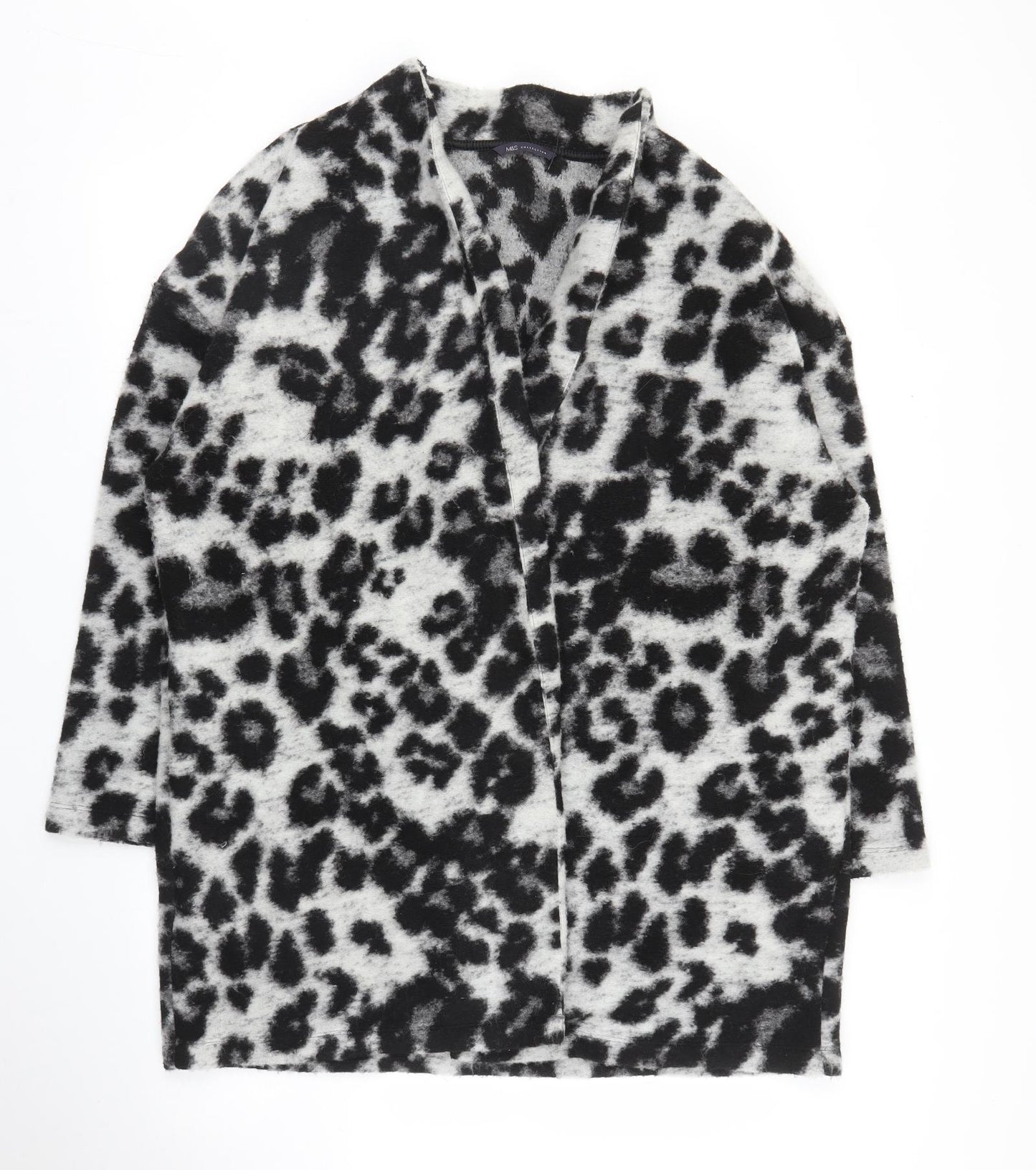 M&S Womens Grey Animal Print  Cardigan Jumper Size 20  - Leopard print