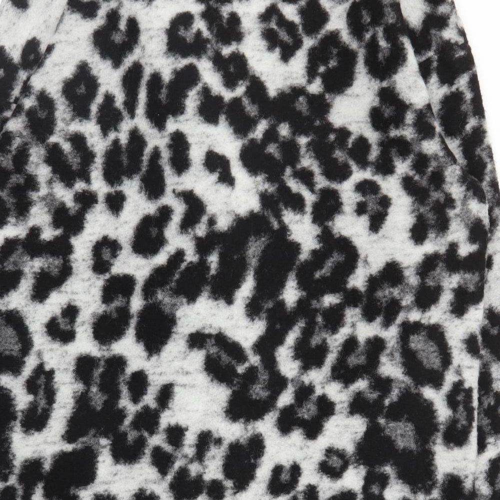 M&S Womens Grey Animal Print  Cardigan Jumper Size 20  - Leopard print