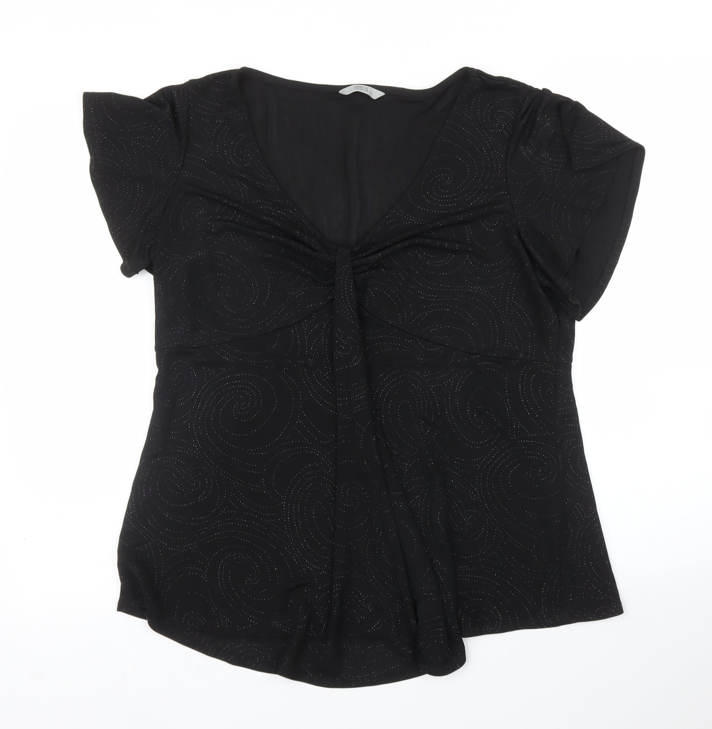 M&S Womens Black   Basic Blouse Size 18