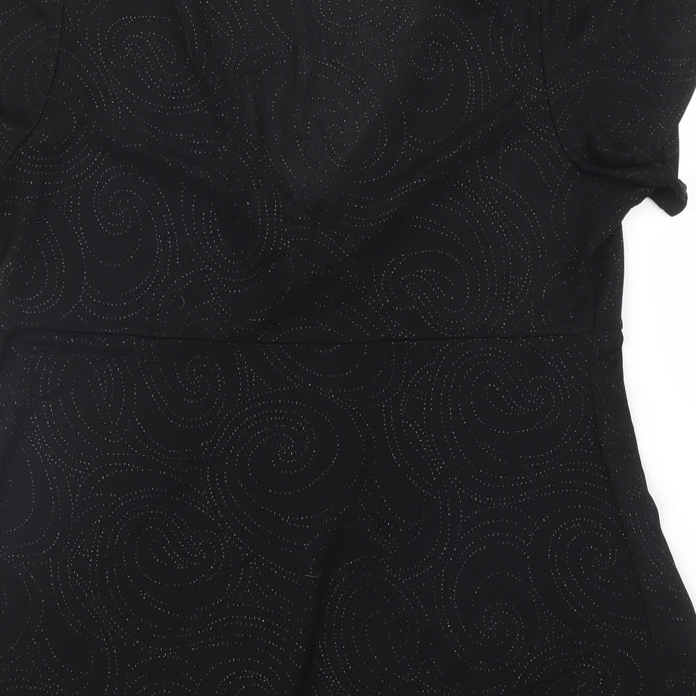 M&S Womens Black   Basic Blouse Size 18