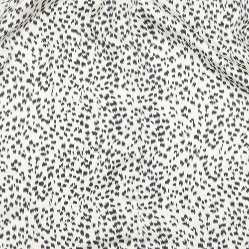 AX Womens Beige Animal Print  Basic Blouse Size 14  - Leopard print