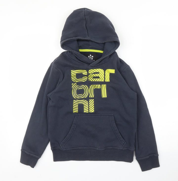 Carbrini Boys Blue Pullover Hoodie Size 8 Years