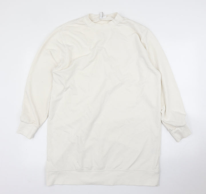 H&M Womens White   Pullover Jumper Size M