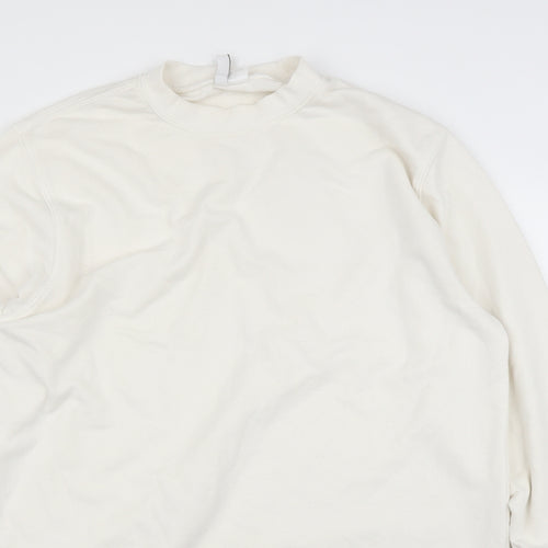 H&M Womens White   Pullover Jumper Size M