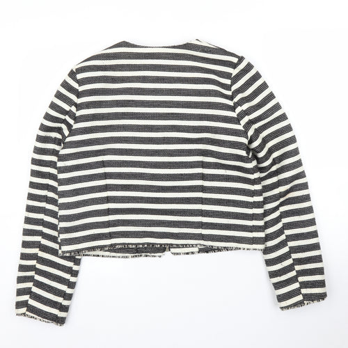 Miss Selfridge Womens Black Striped  Jacket  Size 12  - Chanel jacket