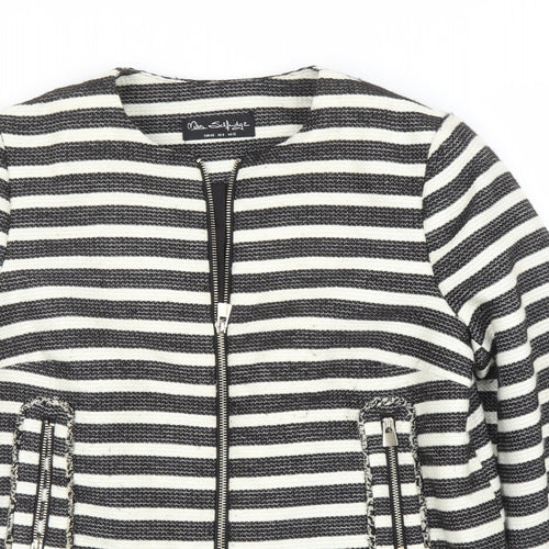 Miss Selfridge Womens Black Striped  Jacket  Size 12  - Chanel jacket