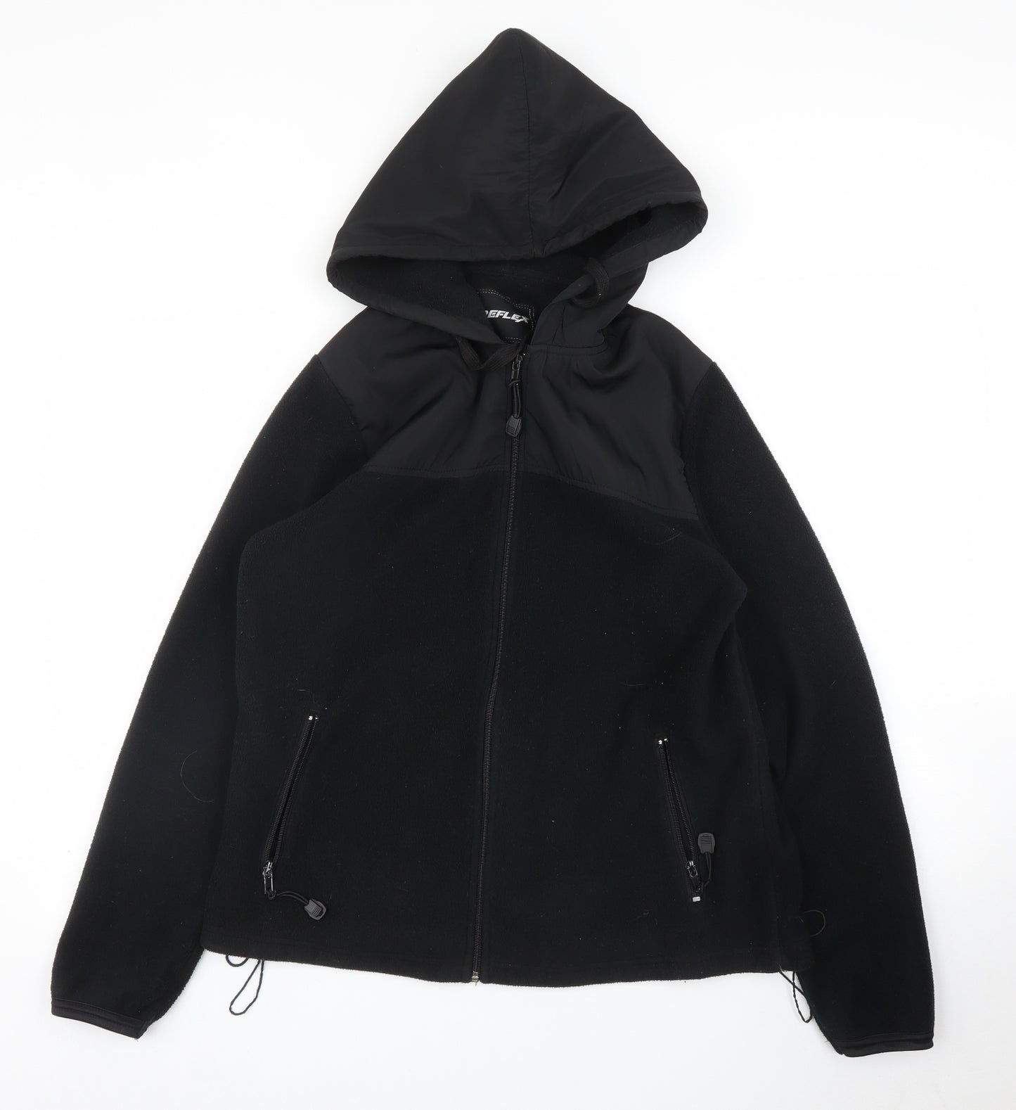 Reflex Mens Black  Fleece Full Zip Hoodie Size L