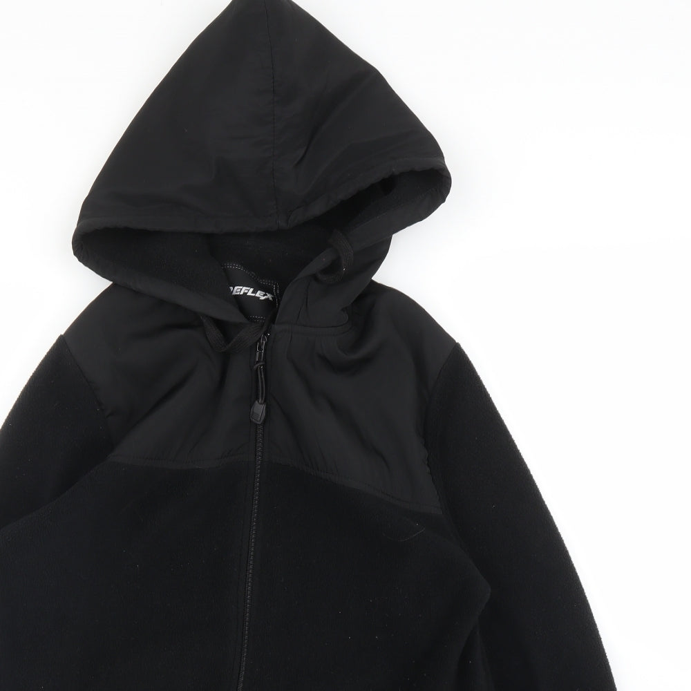 Reflex Mens Black  Fleece Full Zip Hoodie Size L