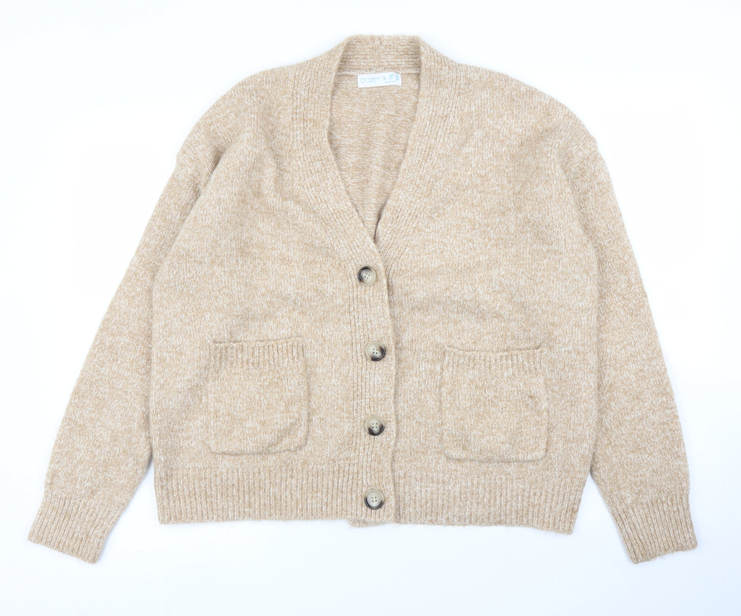 Primark Womens Beige   Cardigan Jumper Size L