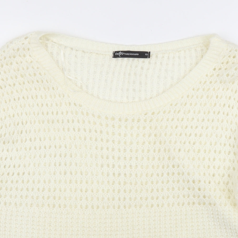 Internationale Womens Ivory   Pullover Jumper Size 10