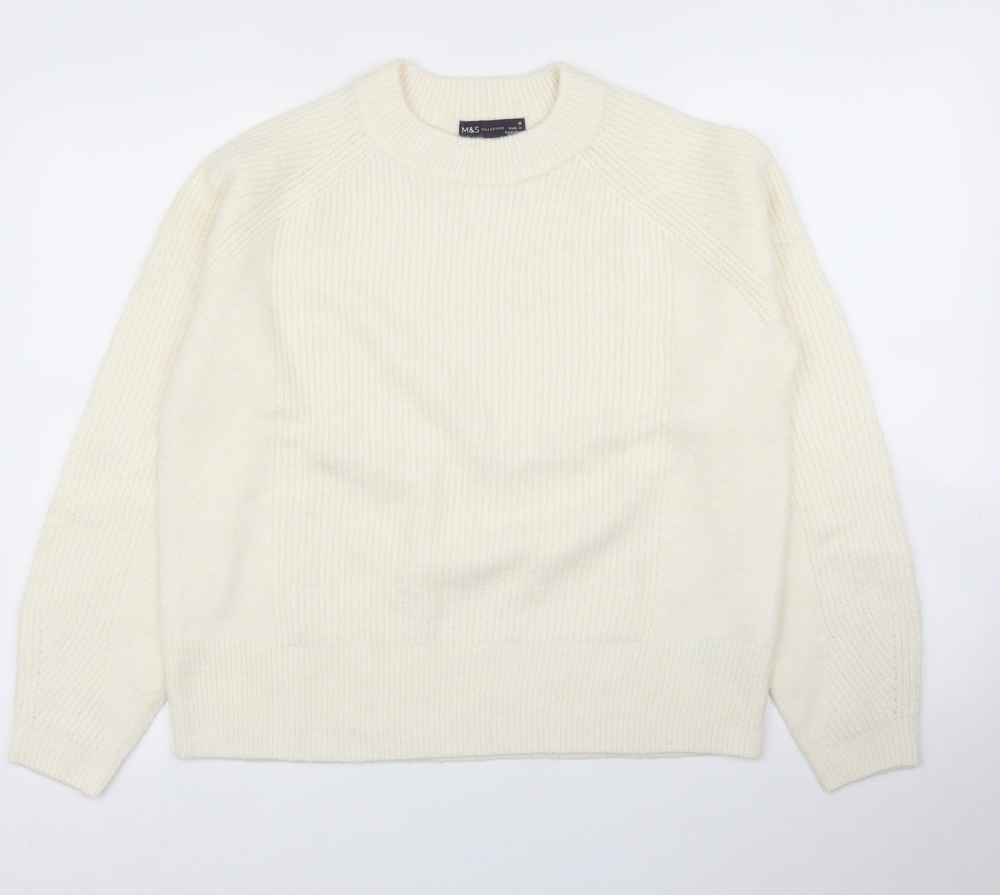M&S Womens Ivory   Pullover Jumper Size M