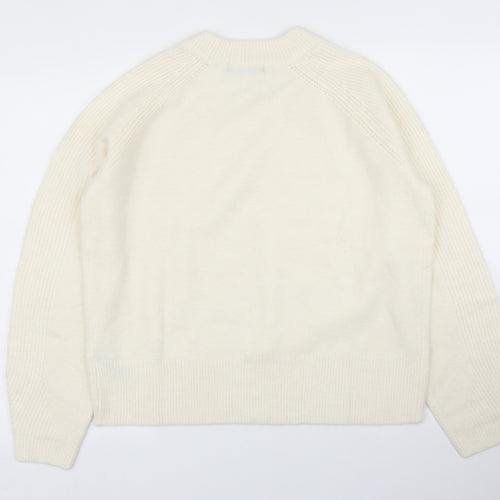 M&S Womens Ivory   Pullover Jumper Size M