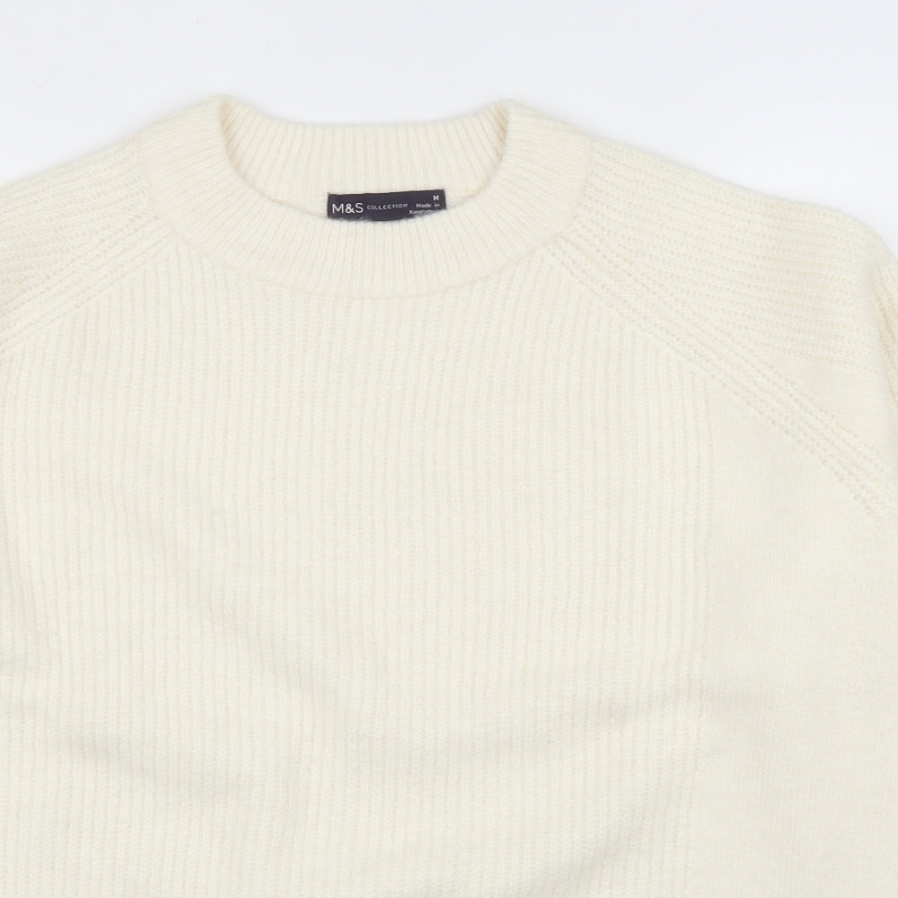 M&S Womens Ivory   Pullover Jumper Size M