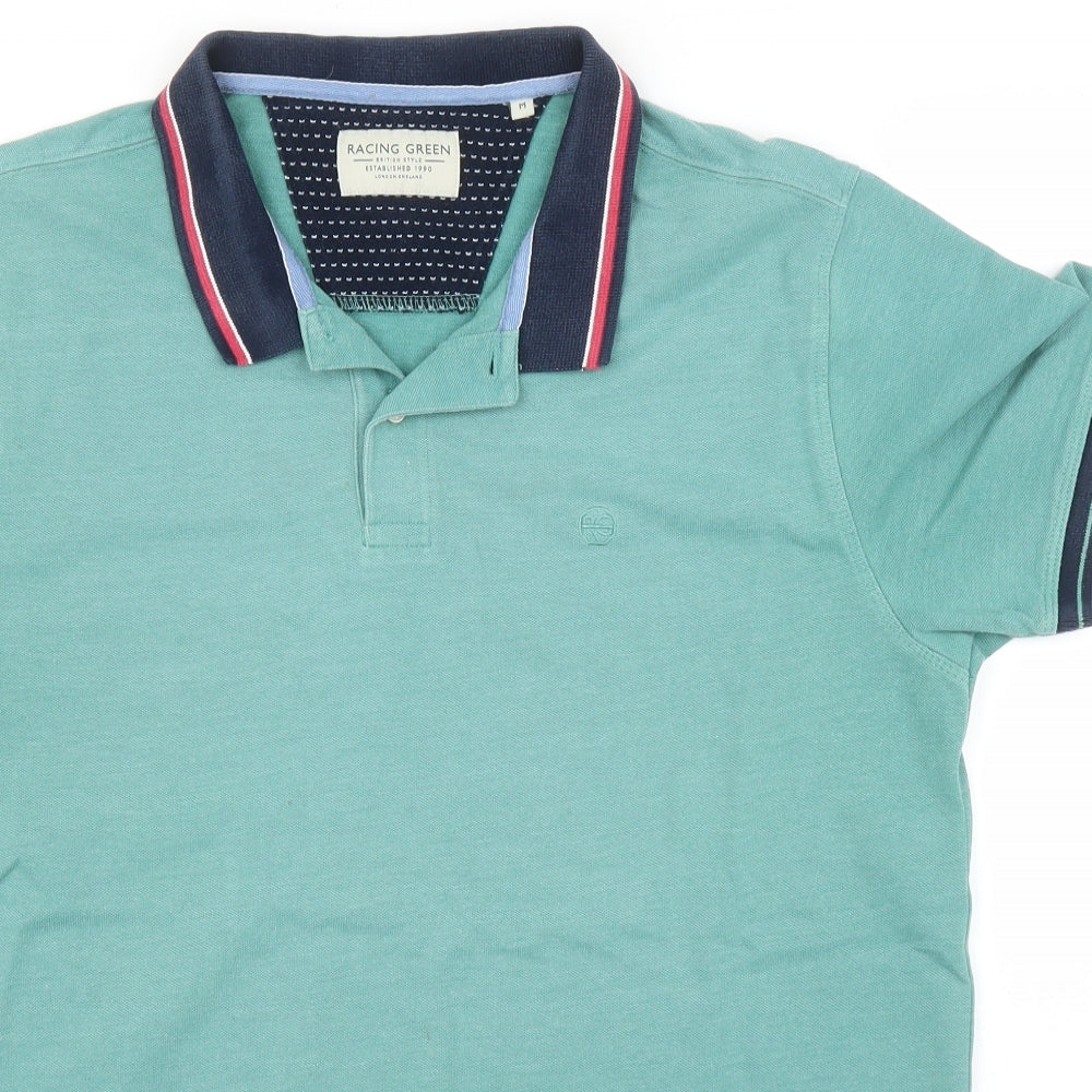 Debenhams Mens Green    Polo Size M