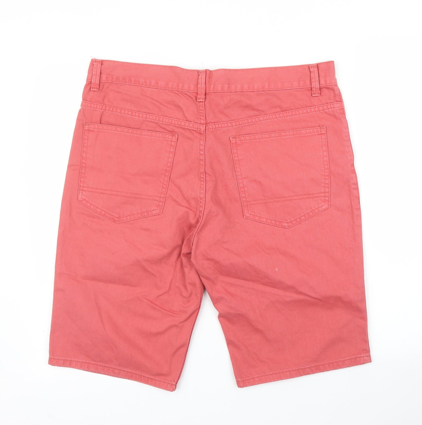 Primark Mens Pink  Denim Bermuda Shorts Size 36 in