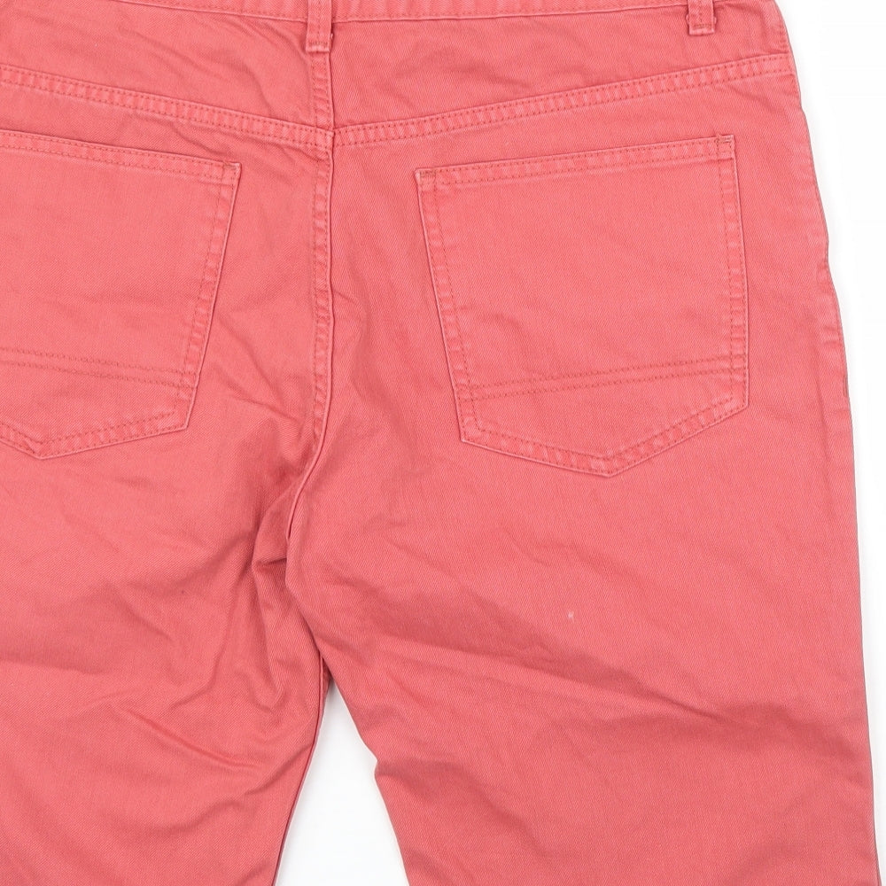 Primark Mens Pink  Denim Bermuda Shorts Size 36 in